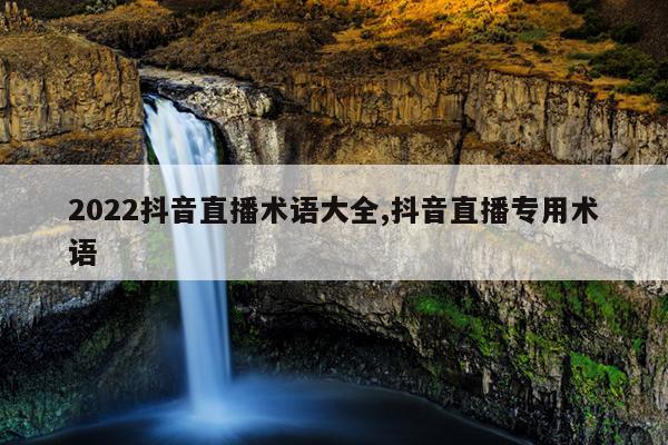 2022抖音直播术语大全,抖音直播专用术语