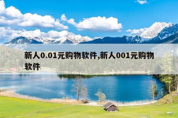 新人0.01元购物软件,新人001元购物软件