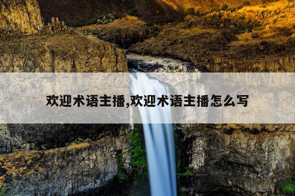 欢迎术语主播,欢迎术语主播怎么写